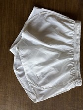 Nike Dri Fit Girl's White Poly shorts size M