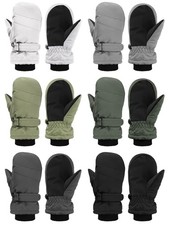 Newcotte 6 Pairs Winter Ski Mittens Kids Waterproof Warm Snow Gloves for Boys...