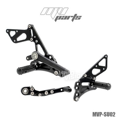 Moto-Tron Racing Suzuki 600/750 GSXR 2011- Rücksteuerung - Farbe: Schwarz