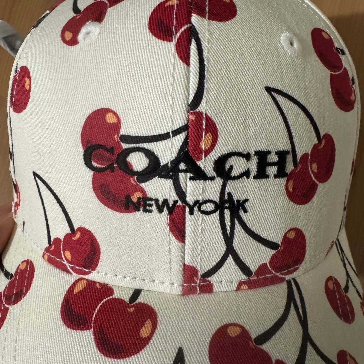 NWT ❤️ Coach Cherry Swirl Print Baseball Hat XS/S | eBay