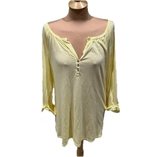Michael Stars Butter Yellow Tunic Top One Size Lightweight Comfy Peasant Boho