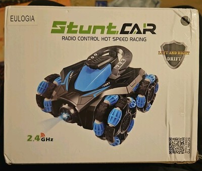 Eulogia RC Stunt Car Hot Speed Racing 360 Rotate  Water Vapor Spray NIB BLUE