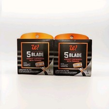 Lot of 2 Walgreens 5 Blade Easyfit Cartridges W/ Trimmer Fits Fusion Handle 16Ct