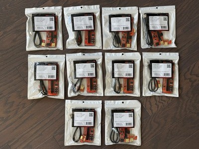 10x AAAwave 011-PRO PCIE Risers - 1x to 16x Graphic Extension for GPU Mining