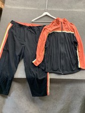 Freedom Fit Zone 2 Piece Tracksuit Set Womens 2X Black Pink Striped Athletic