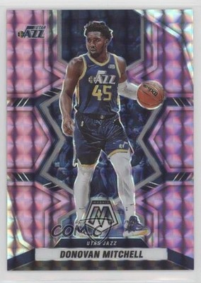 2021-22 Panini Mosaic Purple Mosaic Prizm 48/49 Donovan Mitchell #161 hs9