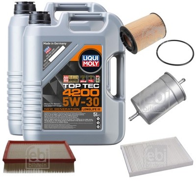 FEBI Inspektionspaket 10L Liqui Moly Top Tec 4200 5W-30 für VW Passat Variant
