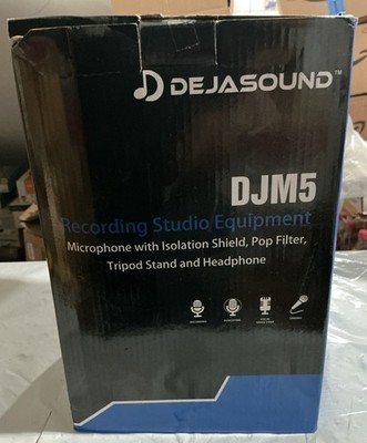 Dejasound DJM5 Recording Studio Equipment Black Microphone Isolation Shield
