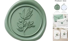  Wax Seal Stickers - Wedding Seal Stickers, 50 Pcs Self- Dark Sage Green