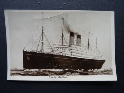 RP POSTKARTE. VERSAND. MARITIM. RMS BALTIC, OCEAN LINER