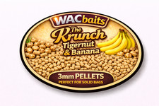 WAC Baits – The Krunch 3mm Pellets (Tiger Nut & Banana) 1kg 9.00 per kilo