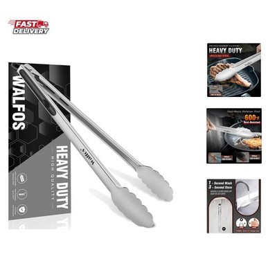 17 Inch Extra Long Grill Tongs, Ultimate Stainless Steel BBQ Tongs for Grilli...
