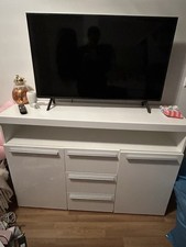 Weiße Fehrnseher Kommode Sideboard Schrank  Hochglanz
