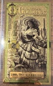 Arizona 1 GoldBack, Alpha Series, 1/1000ozt 24k Gold