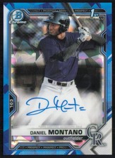 Daniel Montano 2021 Bowman Sapphire Edition Autographs #BSPA-DM Rockies