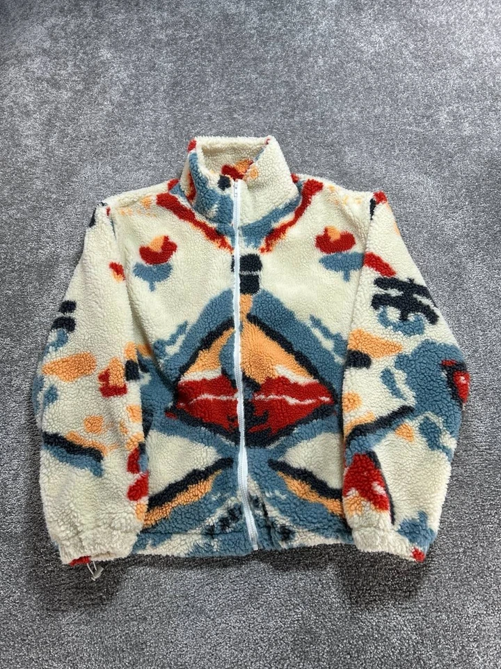 Куртка женская Aelfric Eden шерпа средний бежевый абстрактный принт зимняя теплая одежда - Изображение 2 из 4