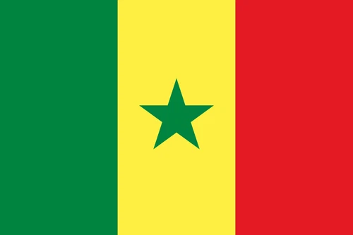 Senegal Flag Self Adhesive Sticker