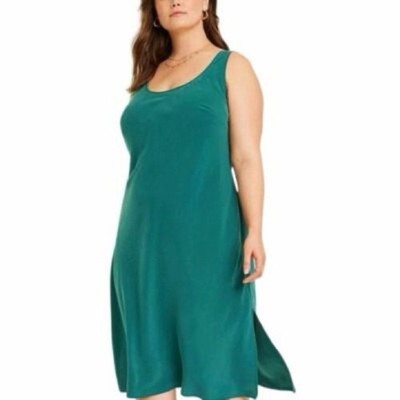 Women's Midi Slip Dress - Universal Thread  Teal Green  XXL