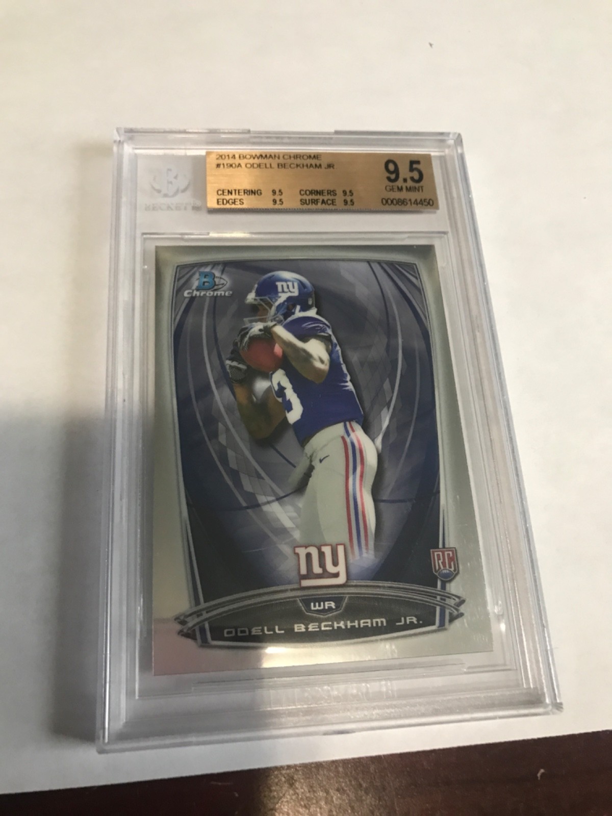 2014 Bowman Chrome Odell Beckham Jr Facing Side Rookie RC Mint (Beckett 9.5)