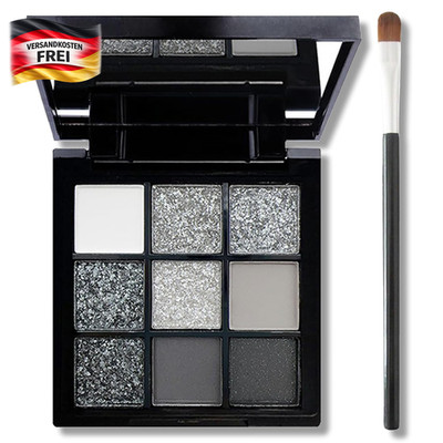 Smokey Lidschatten Palette 9 Farben hochpigmentiert für Alltag & Halloween