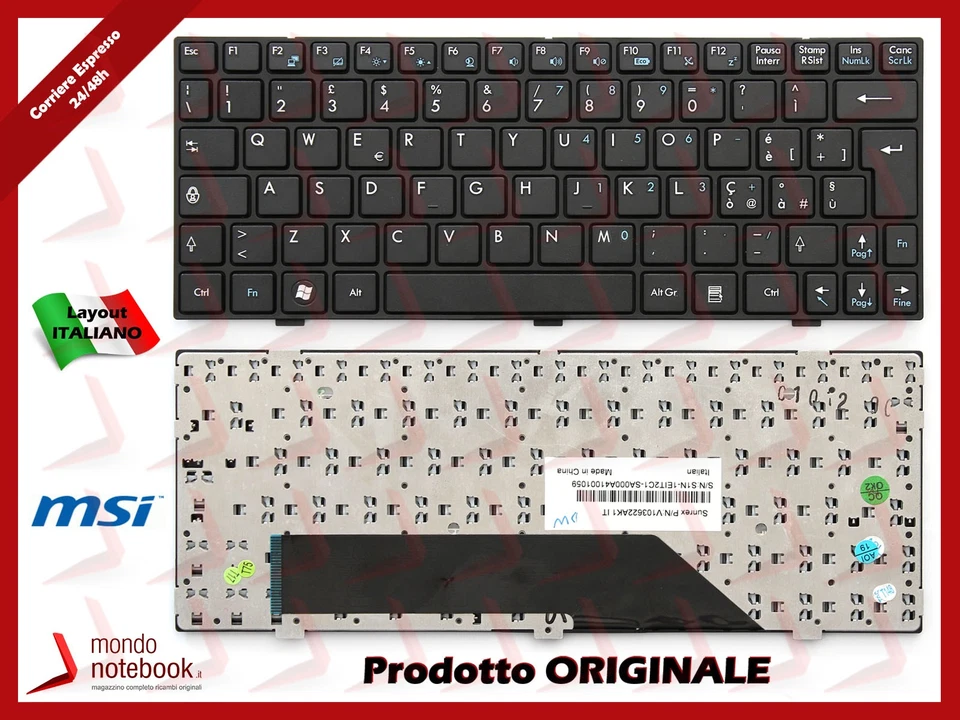 Clavier Italien Dorigine MSI V103622AK1 Pour Notebook - Photo 1/1