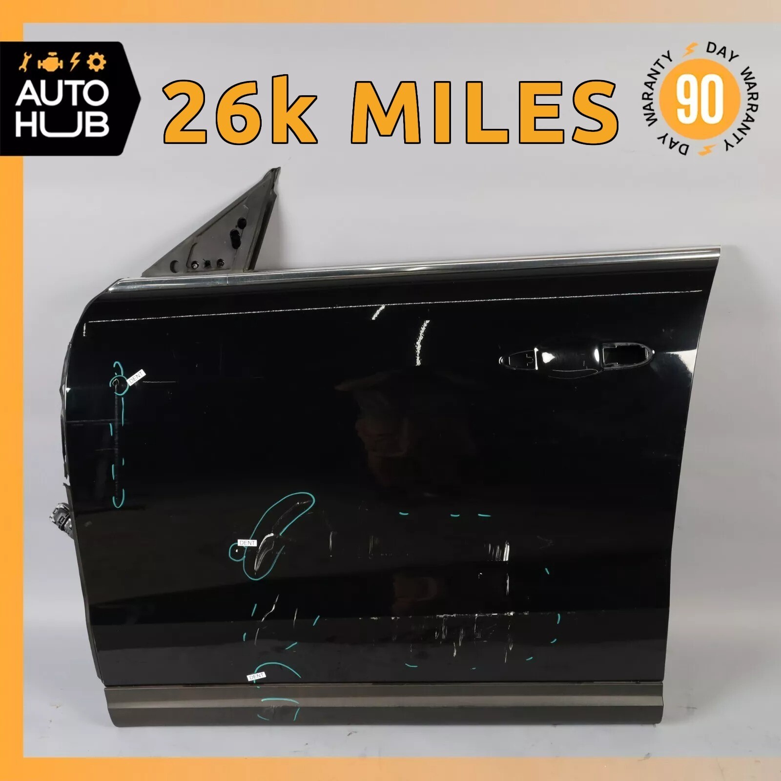 17-22 Maserati Levante S M161 Front Left Driver Side Door Shell Black OEM 26k