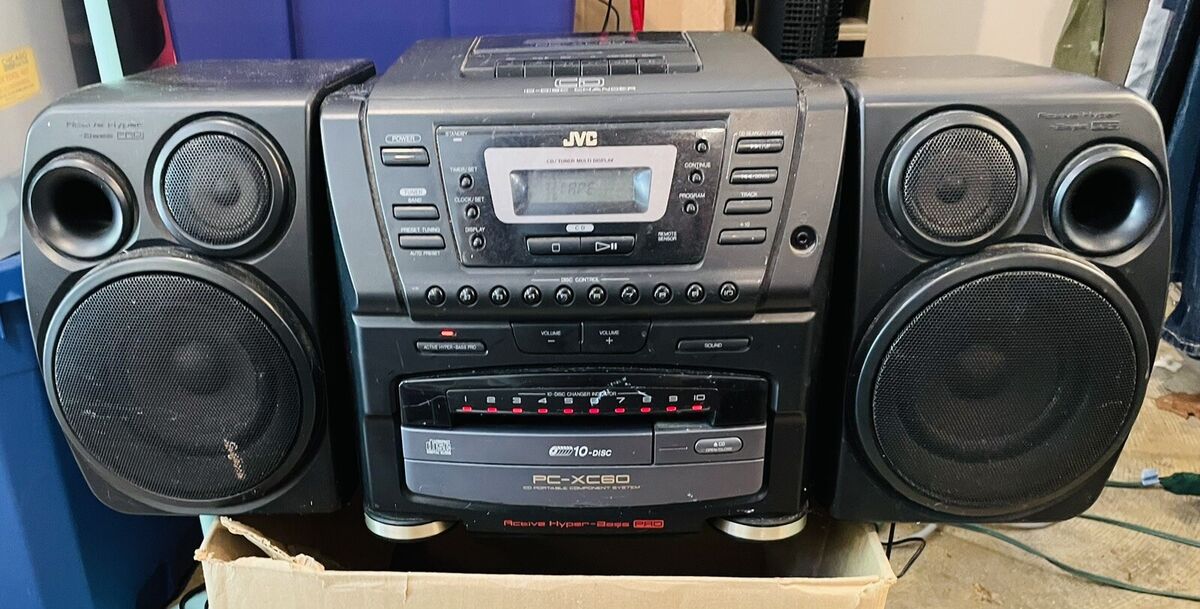 JVC Pc-xc60 Stereo System Boombox 10 Disc CD Changer JVC Pc-xc60 Stereo System Boombox 10 Disc CD Changer
