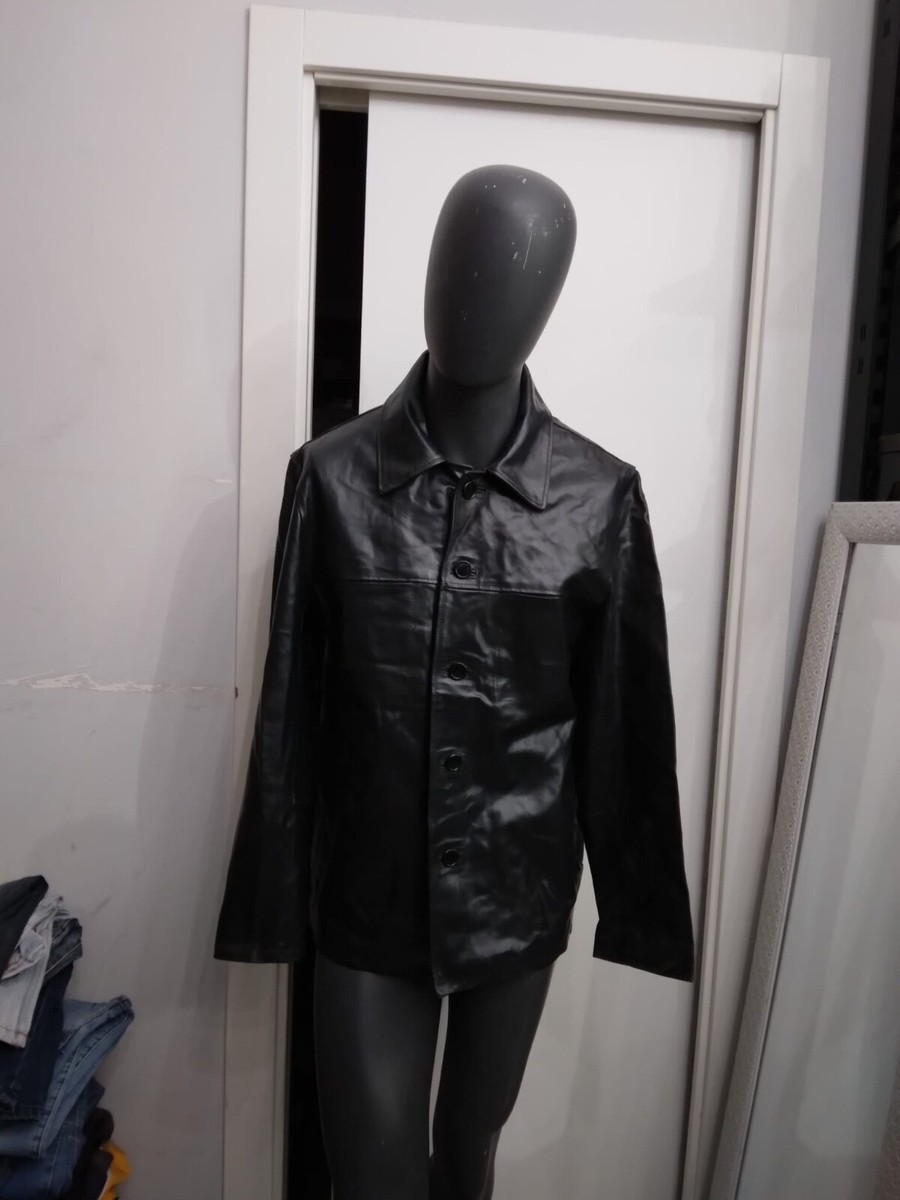 Exact Men's Used Genuine Leather Jacket Size XL Black XYC1189L Exact Men's Used Genuine Leather Jacket Size XL Black XYC1189L