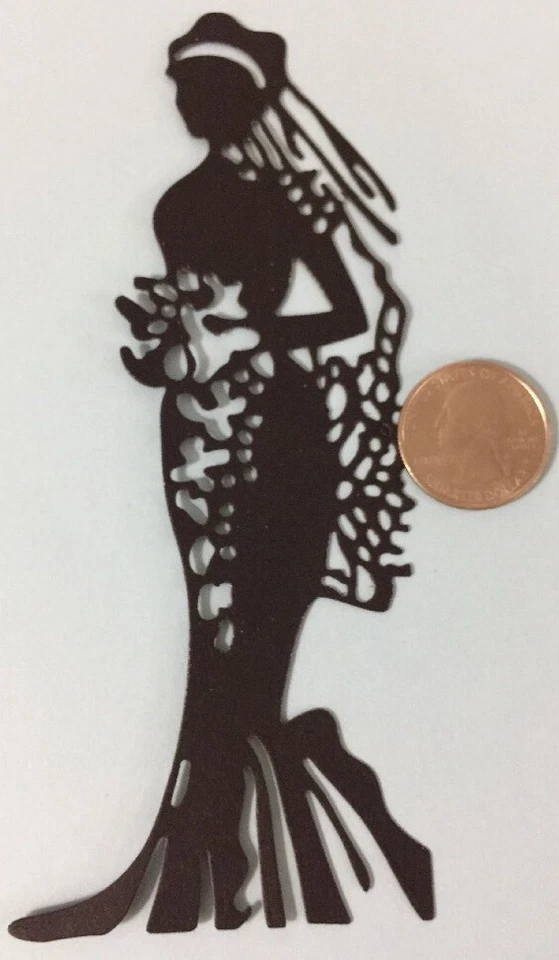 HERMOSA NOVIA Troquelados (3 piezas) Aprox. 5-3/4"x 2.5" Boda•Anillos •Vestido•Ceremonia Foto 4 de 4