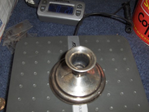 STERLING SILVER CANDLE HOLDER - Picture 14 of 14