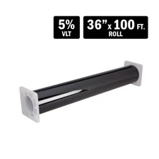 Tview T2BK0536 2 Ply 5% VLT Window Tint - 36″ x 100 ft. Film Roll