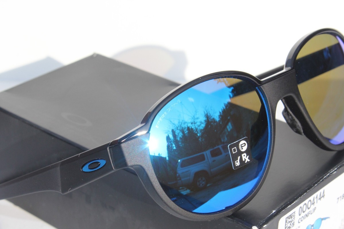 OAKLEY Coinflip Sunglasses Matte Black/Prizm Sapphire Blue NEW