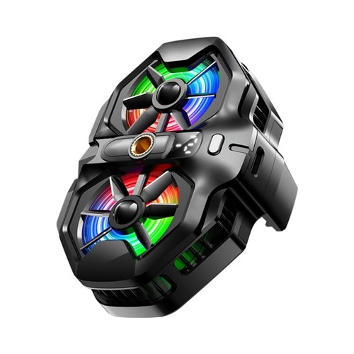 Efficient Phone Cooling System double Semiconductor Fan Color Lights for - Zdjęcie 3 z 8