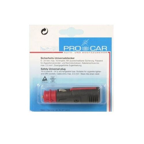 Pro Car 12-24V Universal Cigar Lighter Safety Plug (Max 16A) - Afbeelding 1 van 1