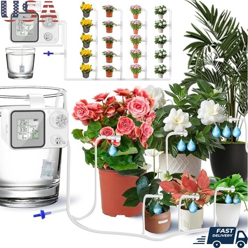 Automatic Plant Waterer System 20 Pots Drip Irrigation 60 Days Battery Life New
