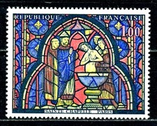 FRANCE  ANNEE 1966  N° 1492 **  VITRAIL  SAINTE CHAPELLE  NEUF SANS CHARNIERE