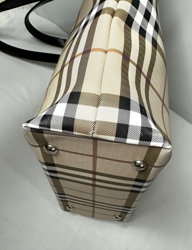 Burberry London Nova Check Coated Canvas Shoulder Tote Bag - Picture 15 of 24