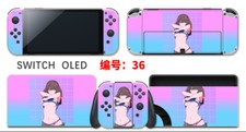 Vinyl Decal Skin Sticker Protector for Nintendo Switch OLED Anime Girl 36