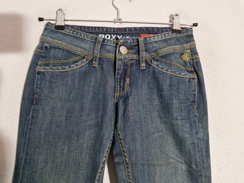 Vaqueros de mujer ROXY W 26 L32 azul look usado ajuste regular pierna recta algodón - Imagen 2 de 6