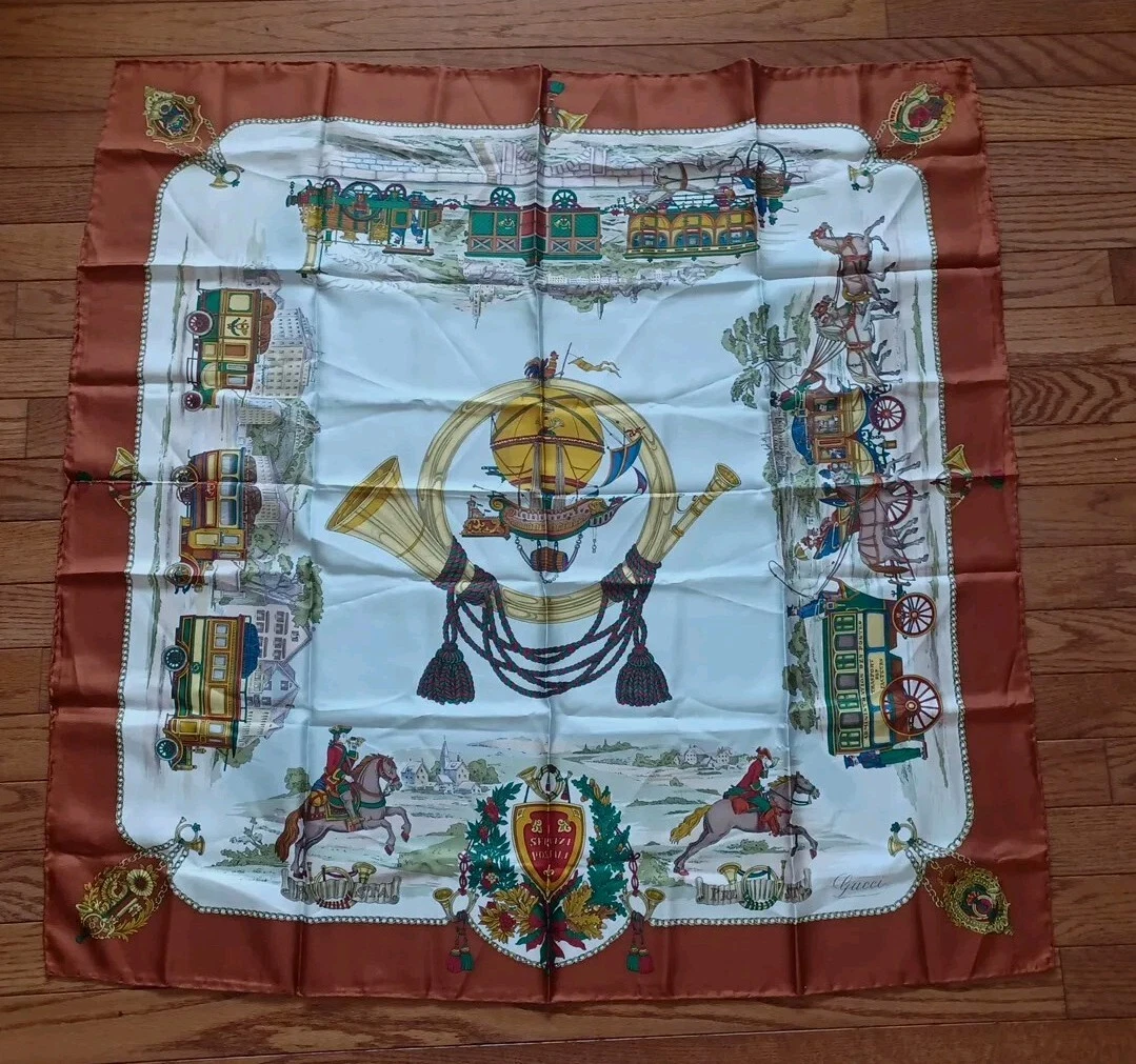 Foulard vintage Gucci Servizi Postali en soie 33