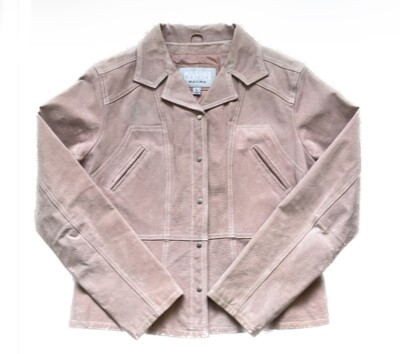 Women s Wilson s Leather Maxima Pink Snap Coat Size Large