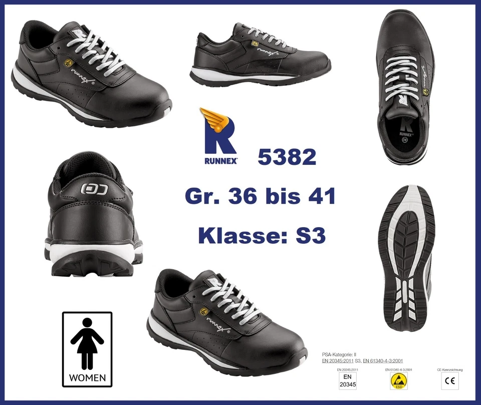 RUNNEX® S3 Damen Arbeitsschuh Sicherheitsschuh "GirlStar" Gr. 36-41 atmungsaktiv
