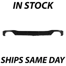 NEW Black Rear Lower Valance Panel for 2018 2019 Hyundai Sonata w/ Dual Exhaust