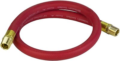 PneumaticPlus Red EPDM Synthetic Rubber Air Water Hose For Air Compressor 300psi
