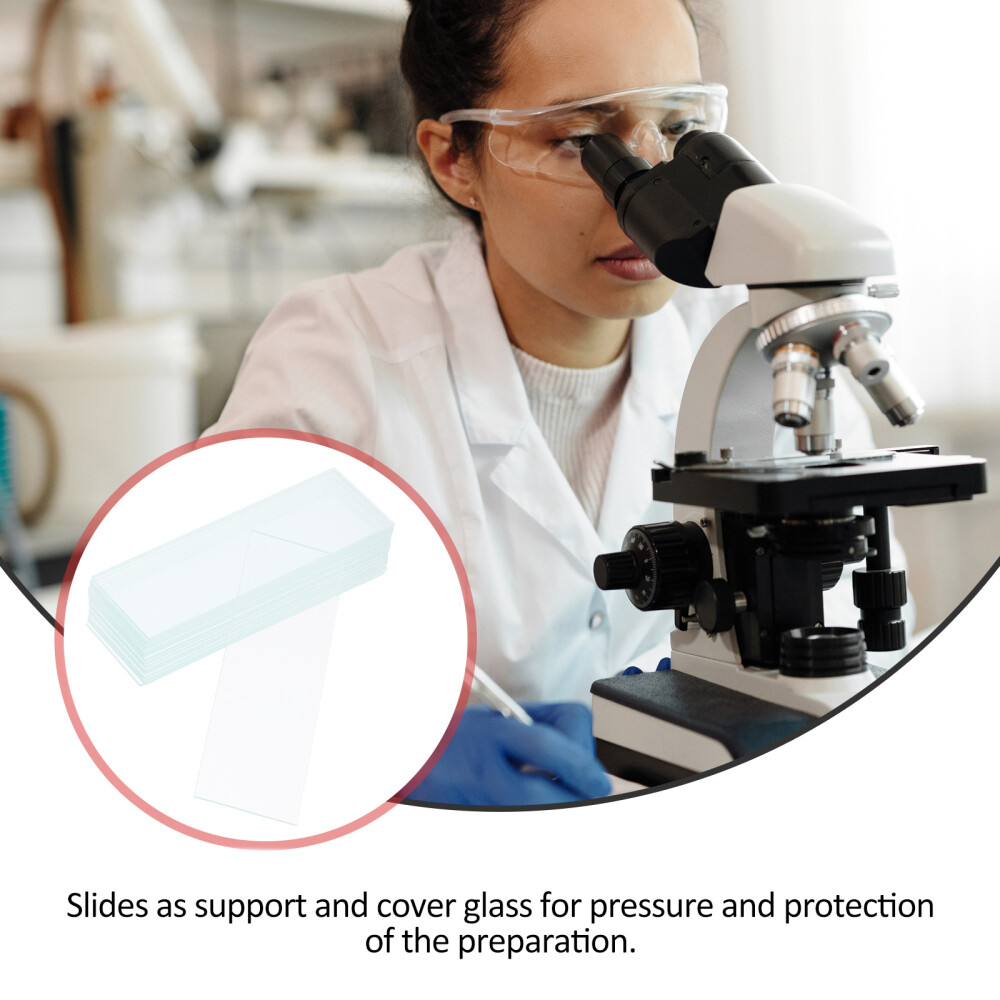 50pcs Microscope Slides & 100pcs Cover Glasses for Microscopy