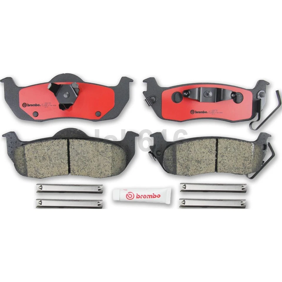 Juego de pastillas de freno Brembo de cerámica delanteras traseras 2X para Infiniti QX56 2006-2010 Foto 3 de 3