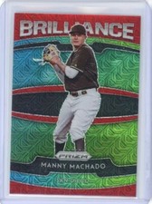 2020 Panini Prizm Manny Machado San Diego Padres Red Mojo Brilliance #134/149