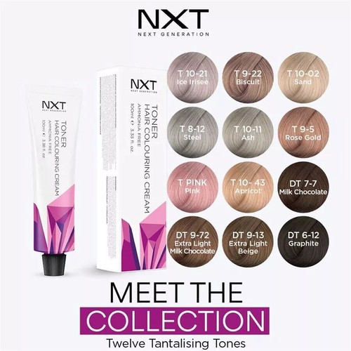 NXT Hair Color Toners 100ML-Ammonia Free-Hair Toners 8-12 STEEL - Picture 2 of 2