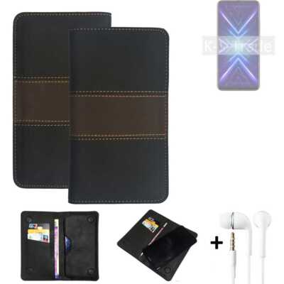 Wallet Case + Kopfhörer für Huawei Honor 9x Global Schutzhülle Hand Tasche