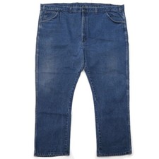 Vintage Saddle King Mens 54x30 Denim Jeans Five Pocket Blue Cotton Made in USA